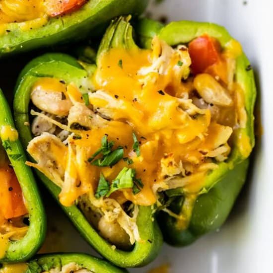 Chicken Stuffed Peppers White Beans - Recipe photo by Skinnytaste