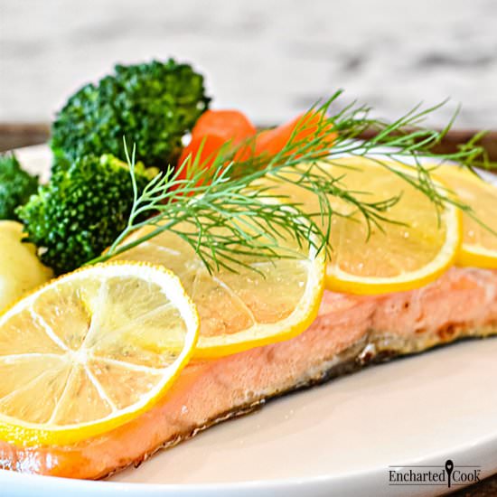 Lemon Butter Baked Salmon - Recipe photo by Encharted Cook