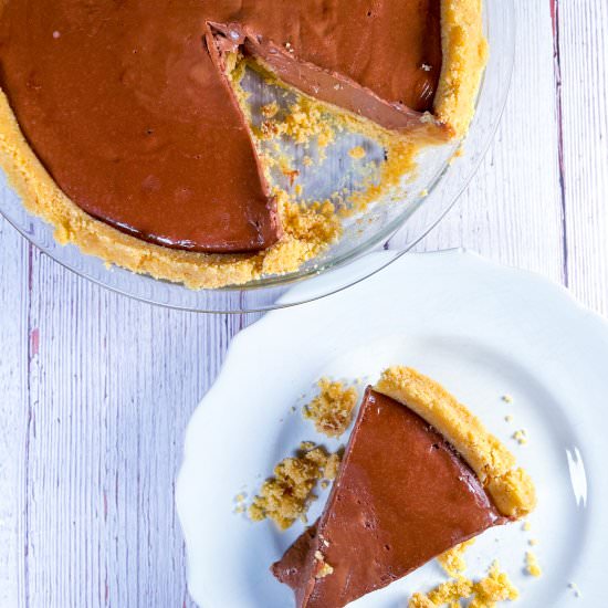 Chocolate Pie (With Cookie Crust) - Recipe photo by TastefullyGrace