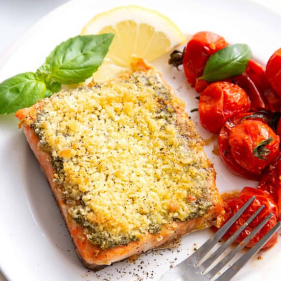 Pesto Salmon - Recipe photo by AllThingsMamma
