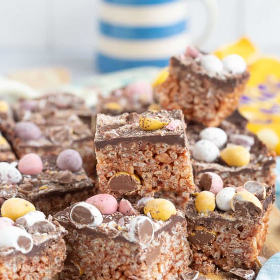 Mini Egg Rice Krispie Squares - Recipe photo by effortlessfoodie