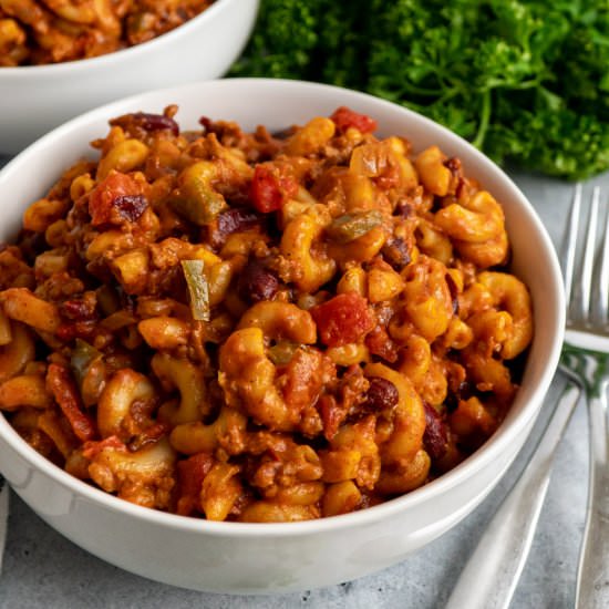 Crock Pot Chili Mac - Recipe photo by SlowCookerMeals