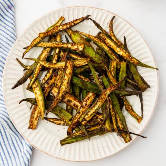 Air Fryer Okra - Recipe photo by Air Fryer Eats