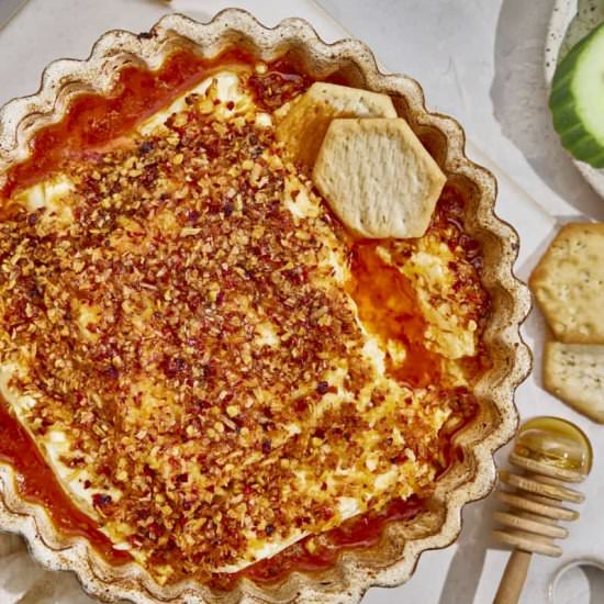 Spicy Baked Feta With Hot Honey - Recipe photo by erinliveswhole