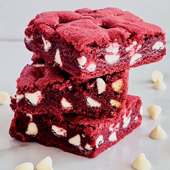 Red Velvet Brownies with Cake Mix - Recipe photo by theshortordercook