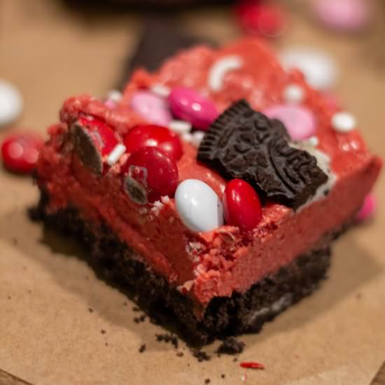Valentine's Day Cookie Bars - Recipe photo by turnrowtable