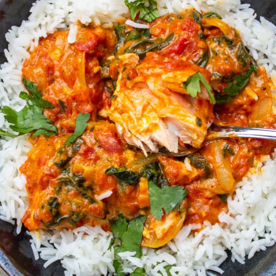Coconut Curry Salmon (30 Minutes) - Recipe photo by Two Kooks In The Kitchen