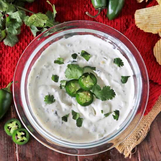Jalapeno-Ranch Dip - Recipe photo by thekitchenismyplayground