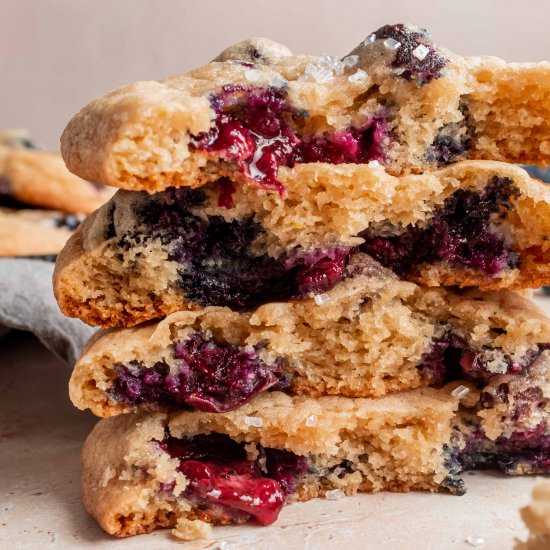 lemon blueberry cookies - Recipe photo by whisked away kitchen