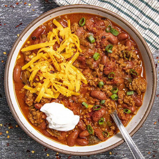 Classic Chili Recipe - Recipe photo by ChiliPepperMadness