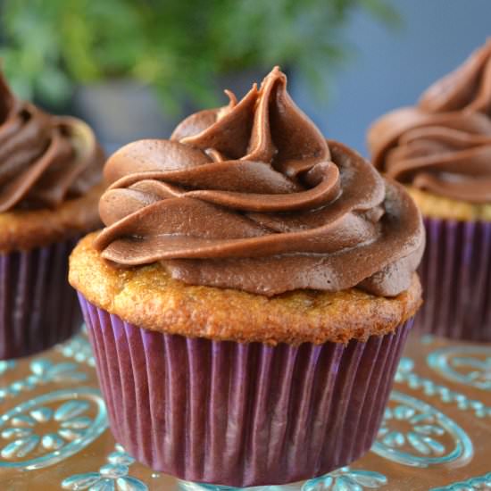 Banana PB Cup Cupcakes - Recipe photo by Jennyblogs