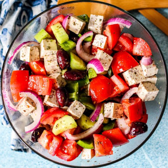 Vegan Greek Salad - Recipe photo by amykatz