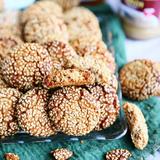 Gluten Free Honey Tahini Cookies - Recipe photo by angiesrecipes