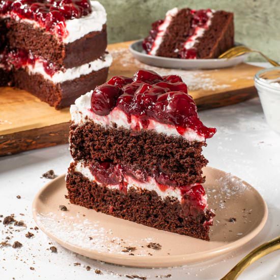 Vegan Black Forest Cake - Recipe photo by tastythriftytimely