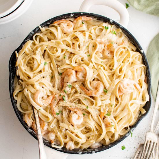 Shrimp Alfredo - Recipe photo by theforkedspoon