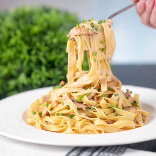 Chicken and Mushroom Tagliatelle - Recipe photo by Brian Jones
