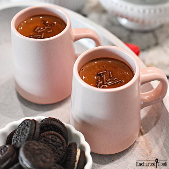 Creamy Hot Chocolate - Recipe photo by Encharted Cook