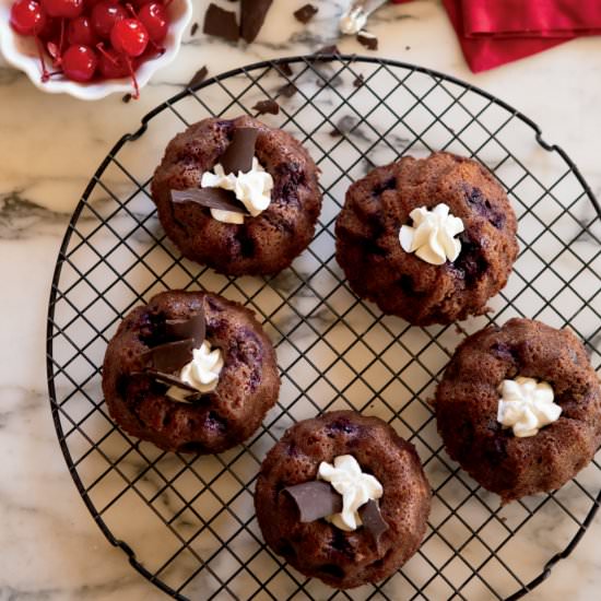 Black Forest Miniature Bundt Cakes - Recipe photo by farmflavor