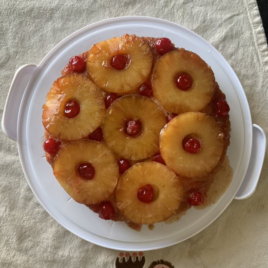 Pineapple Upside Down Cake - Recipe photo by Pop and Thistle