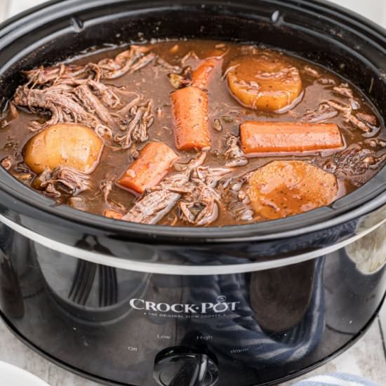 Slow Cooker Venison Roast with Red - Recipe photo by thecaglediaries