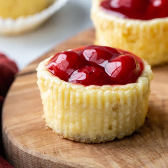 Mini Cherry Cheesecakes - Recipe photo by giftofhospitality