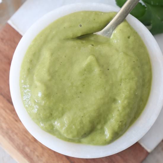 Roasted Poblano Sauce - Recipe photo by Whitney Bond