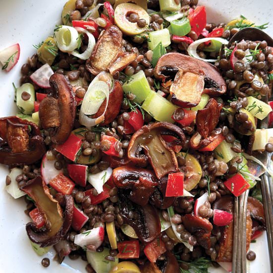 Beluga Lentils Salad - Recipe photo by The Greek Foodie