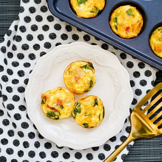 Spinach Cheese and Bacon Egg Bites - Recipe photo by bklynactivemama