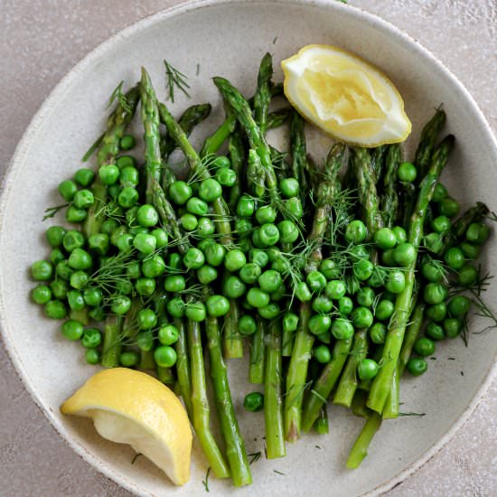 Lemony Asparagus and Pea Salad - Recipe photo by farmflavor