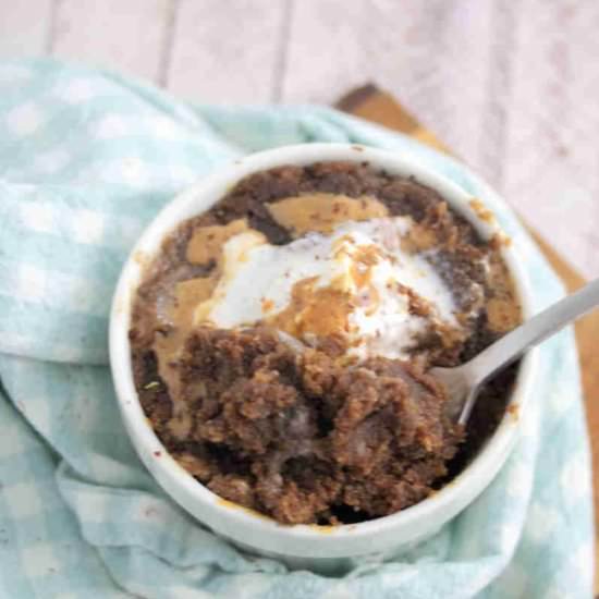 Salted Chocolate Mug Cake - Recipe photo by Fitasamamabear