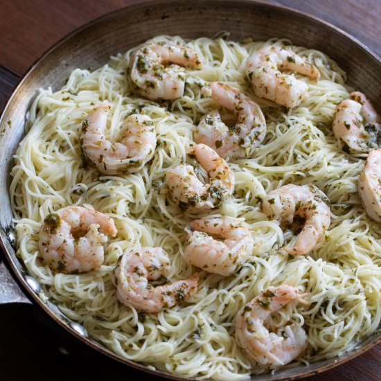 Creamy Lemon Shrimp Scampi Pasta - Recipe photo by GiangisKitchen