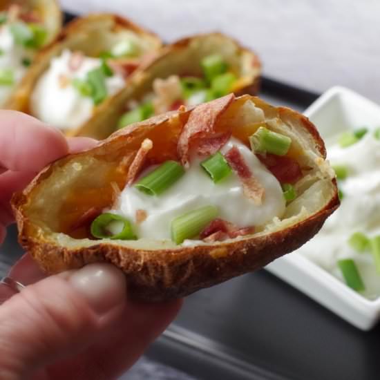 Air Fryer Potato Skins - Recipe photo by Food Meanderings