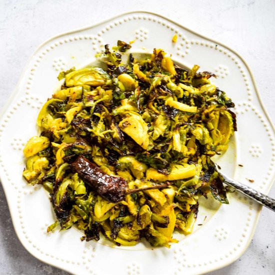 Indian Spiced Brussel Sprouts - Recipe photo by Sweet Simple Masala