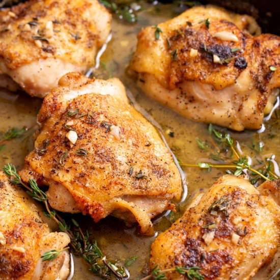 Cast Iron Chicken Thighs - Recipe photo by AllThingsMamma