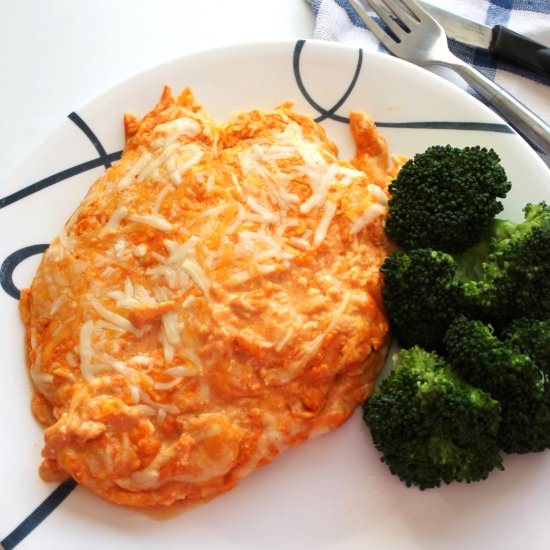 Buffalo Cream Cheese Chicken - Recipe photo by MyRecipeReviews