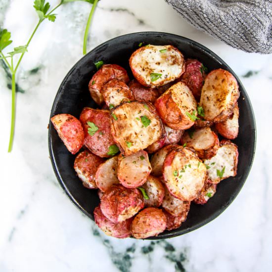 Air Fryer Radishes - Recipe photo by the food blog