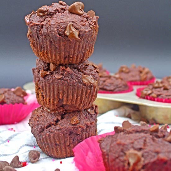 Double Chocolate Beet Muffins - Recipe photo by Averys Kitchen Dance
