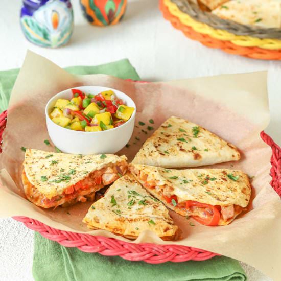 Leftover Pork Quesadillas - Recipe photo by seasonedkitchen