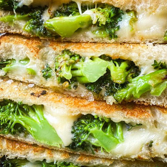 Garlic, Broccoli Grilled Cheese - Recipe photo by Open Plate Anthropology