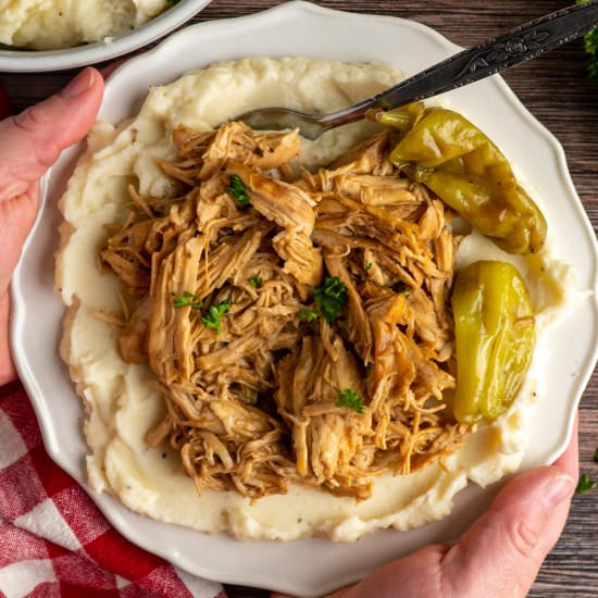 Crock Pot Mississippi Chicken - Recipe photo by SlowCookerMeals