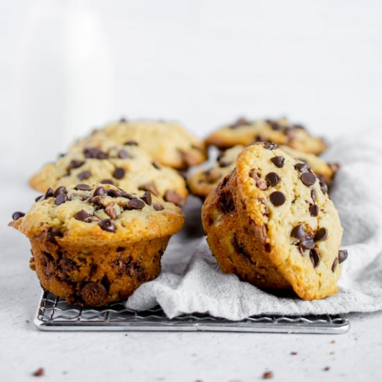 Vegan Chocolate Chip Muffins - Recipe photo by fitandfull