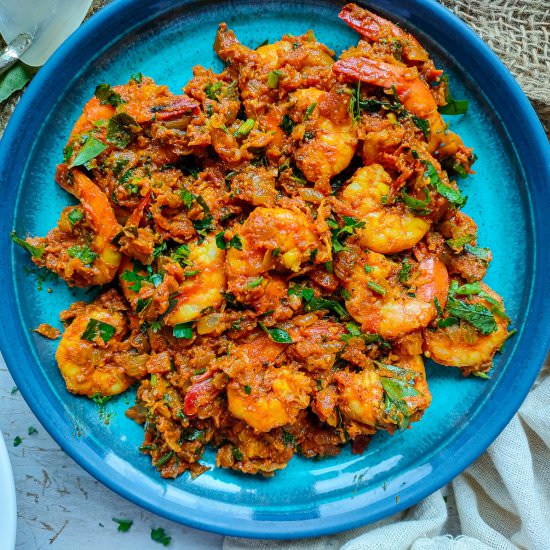 Easy Prawn Masala Fry - Recipe photo by Sheeba@gohealthy