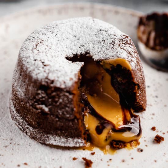 Chocolate Peanut Butter Molten Cake - Recipe photo by marshasbakingaddiction