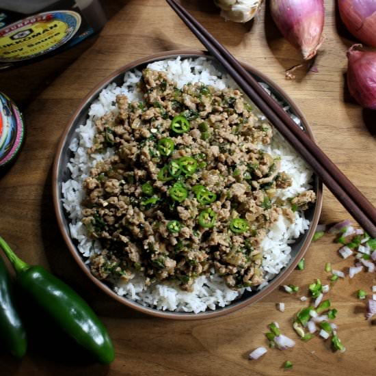 Thai Holy Basil Stir Fry - Recipe photo by The Buslife Kitchen