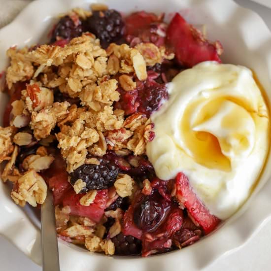 Berry Breakfast Crisp - Recipe photo by Celebrating Sweets