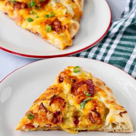 Loaded Baked Potato Pizza - Recipe photo by karenskitchenstories