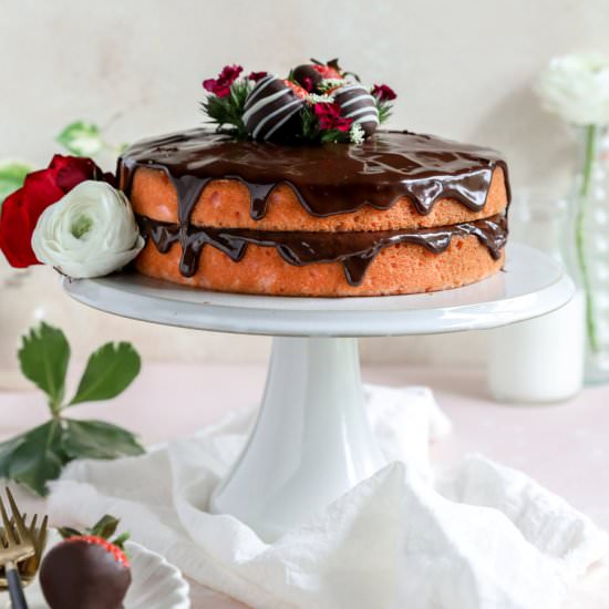Chocolate-Covered Strawberry Cake - Recipe photo by farmflavor
