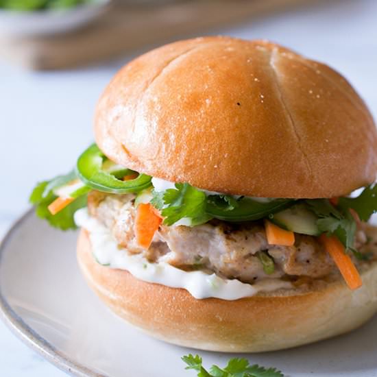 Banh Mi Chicken Burgers - Recipe photo by sipandsanity