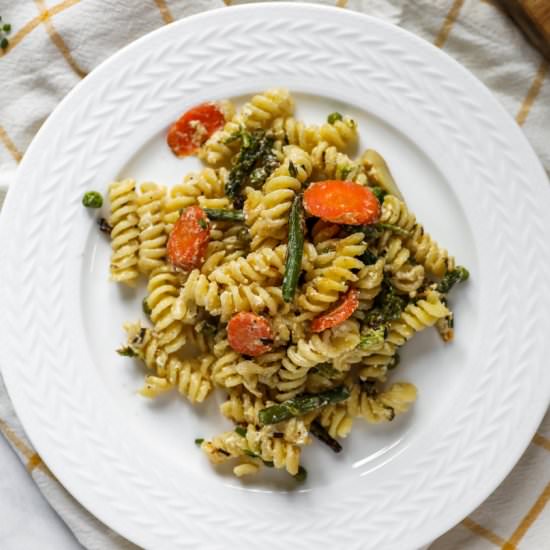 Baked Feta Pasta with Vegetables - Recipe photo by farmflavor