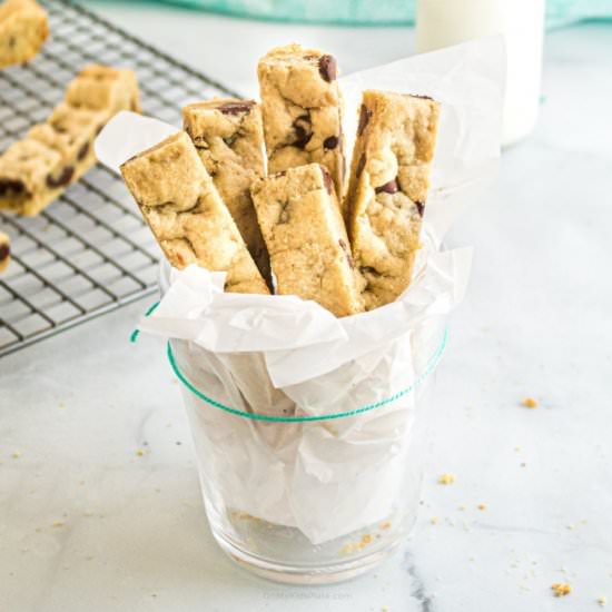 Chewy Chocolate Chip Cookie Sticks - Recipe photo by OnMyKidsPlate